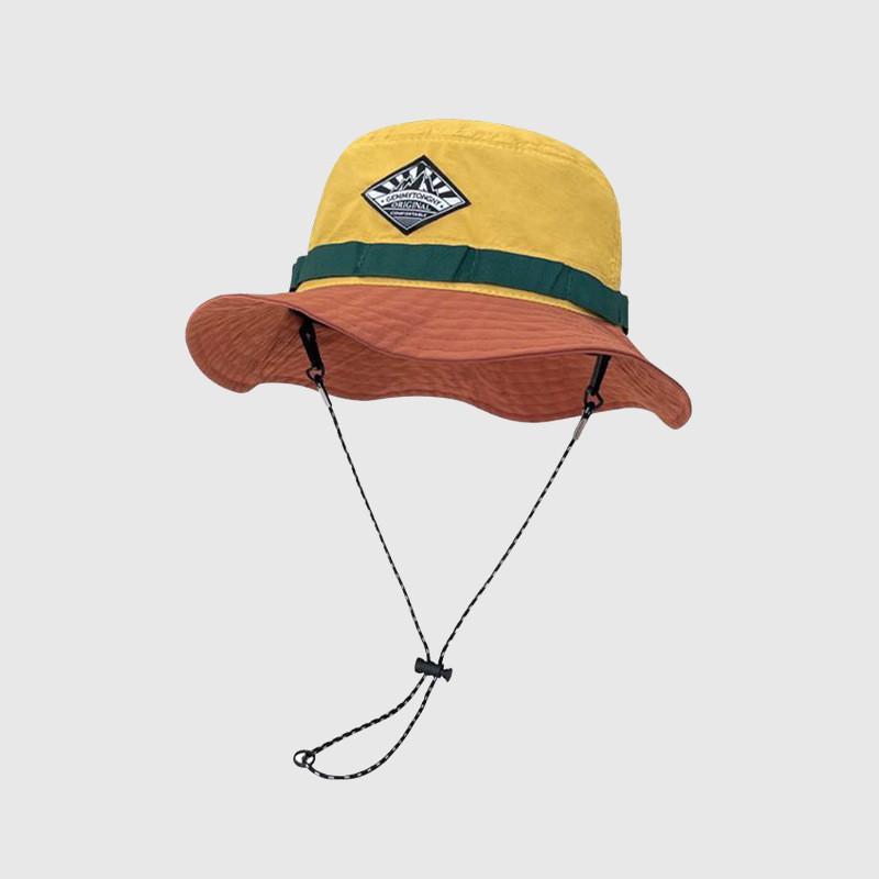 Cappello da pescatore estivo da esterno con colletto e blocchi di colore vivaci per la protezione solare