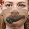 New Unisex 3D Funny Face Printed Masks Adult Windproof Washable Reusable Cotton Mouth Mask