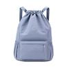 Rucsac cu șnur cu buzunar frontal cu fermoar Geantă casual ușoară Unisex pentru sală de sport Călătorii Rucsac școlar