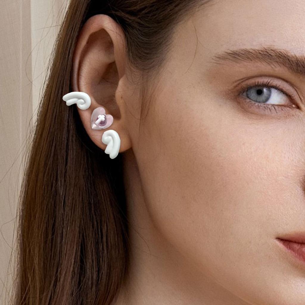 Stylish Wing and Star Cartilage Helix Tragus Studs Earrings Ear Bone Nails Body Jewelry Fashion Ear Accessories
