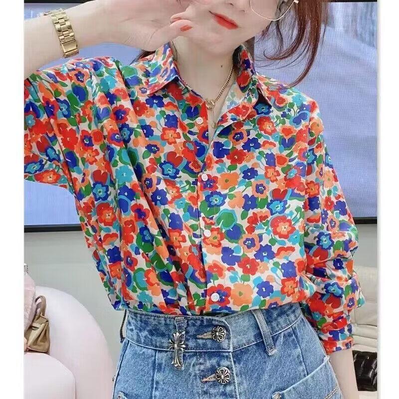 Vintage Hong Kong Style Floral Shirt