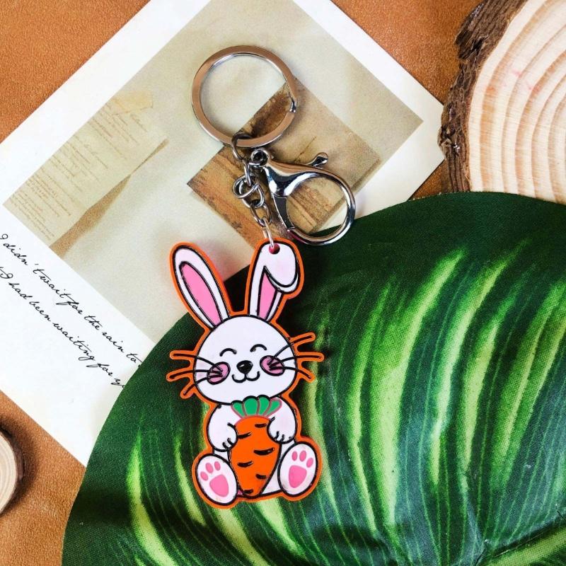 Niedlicher Osterhase Schlüsselanhänger Silikonform Individualisierter Hasen Schlüsselanhänger Resinform Großartig für DIY-Projekte zum Osterthema