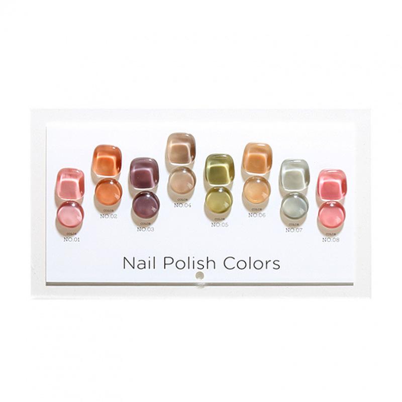 Japanischer Acryl-Nagelspitzen-Displayständer - 6 & 8 Farben, Transparenter Fotorahmen für Nail Art
