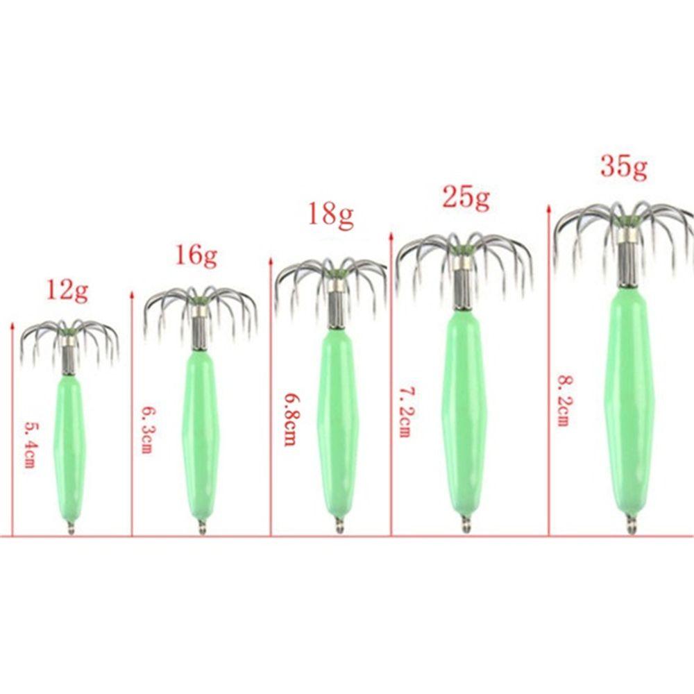 Noctilucent Durable Octopus Bait Lures Sleeve-fish Fishing Tackle Fishing Hook Fishing Tools Hooks