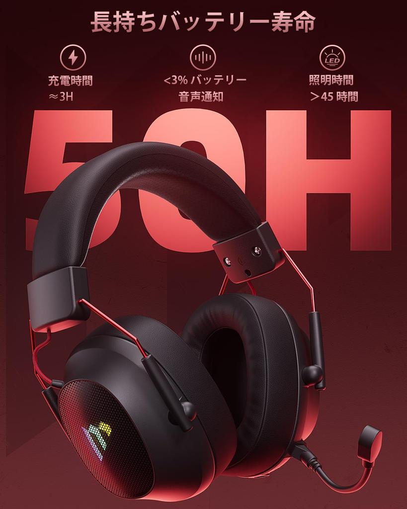 Mytrix Gaming Headset for Headphones with Gaming Detachable Compatible with and Stereo Gaming Headphones with RGB LED Gift PS5, Microphone,