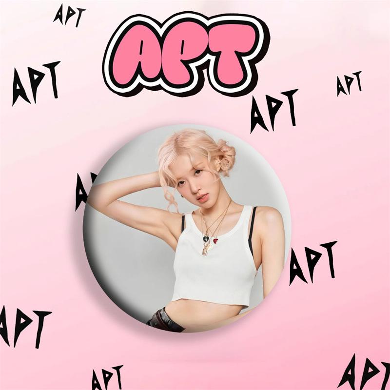 ROSE Cartoon Park Chaeyoung Badge Mirror Keychain Badge