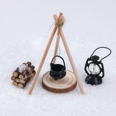 1:12 Panenkový domeček Kempování Táborák Scéna Model Panenkový domeček Miniatura Ozdoba Táborák Mikro Zahrada Krajinná Dekorace Doplňky