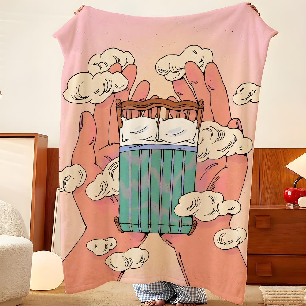 Artist K-Kaitlin B-Brito Throw Flannel Throw Blanket, Lightweight Cozy, Durable Washable Cute Cool