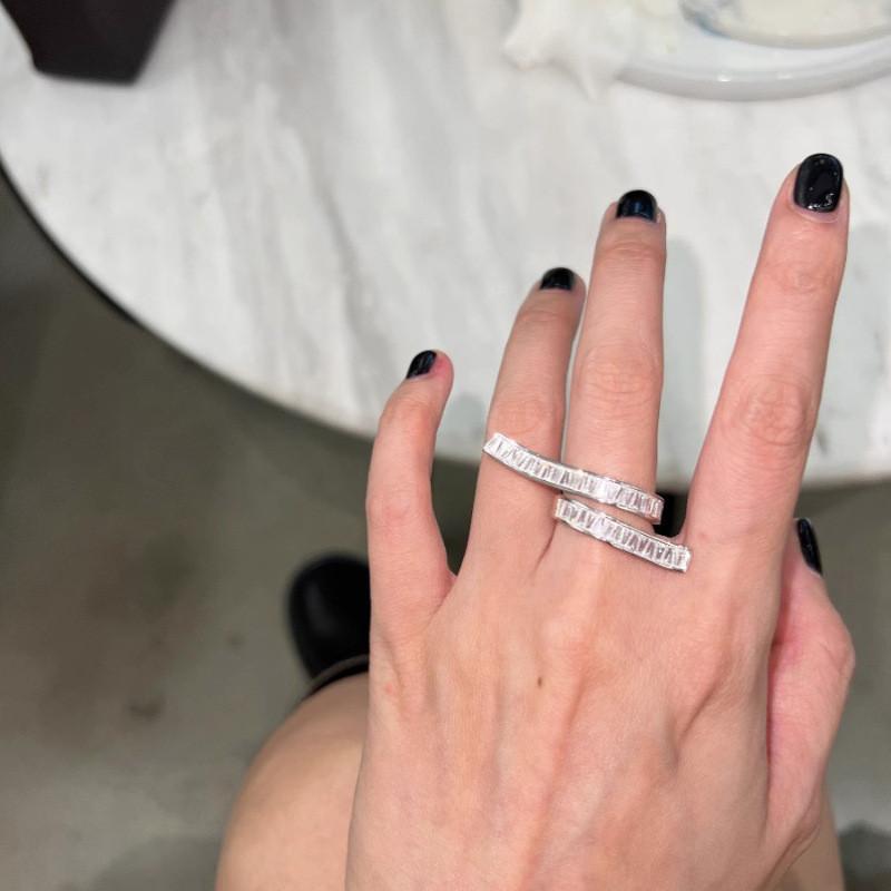 Trendy Open Design Ring With Radiant Zircon Stones For A Stunning Look For Women