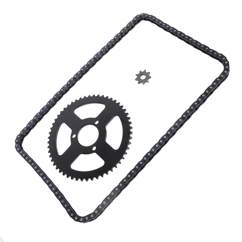 T8F Front and Rear Sprocket and Chain Kit Steel 9T 10MM Front 54T 35MM Rear Sprocket 120 Drive