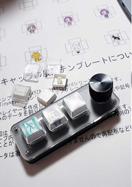 XYZA Keycap Set of White Custom Inner Keycaps for TinyKeyboard and Cherry Add and More To Your Keyboard DIY! "Shiro" Kit, 10-Piece MX. Icons,
