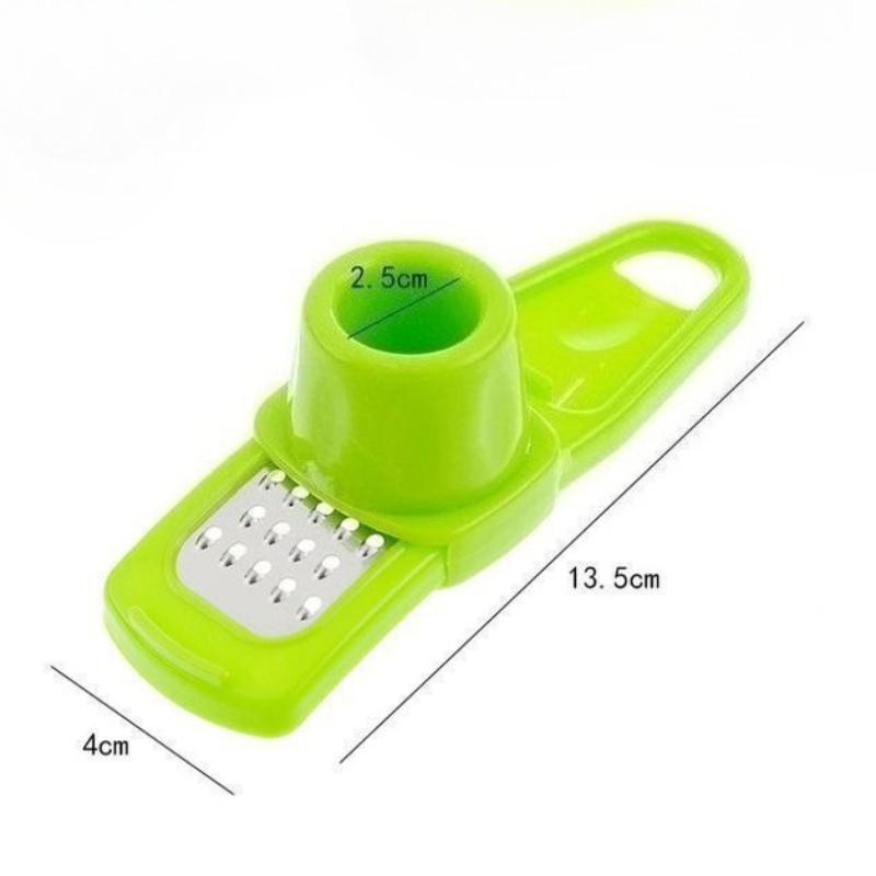 

1pc Garlic Press Multifunctional Home Garlic Mincer Peeler Portable Practical Kitchen Gadget for Daily Easy Cooking зелёный
