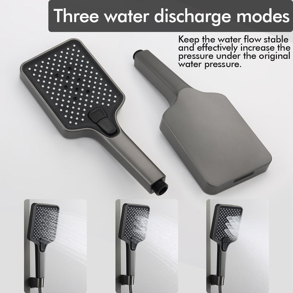 Thermostatic Shower Faucet Arm Lift Rod Brass Shelf 2 Function Spout& Hand Shower Hot And Cold Bathroom Tap 2 Model Bathroom Tap