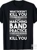 Men's & Women's Retro Marching Band T-Shirt - Sm Short Sleeve Shirt with Band Quote Graphics, All-Se