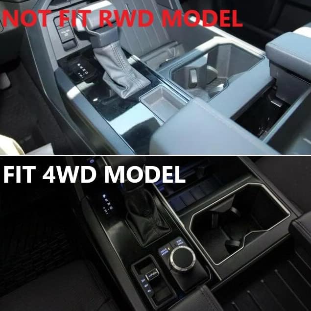 Carbon Fiber Central Control Gear Shift Panel Cover Trim Accessories for Toyota Tundra 2022-2026 Sequoia 2023-2026 4WD