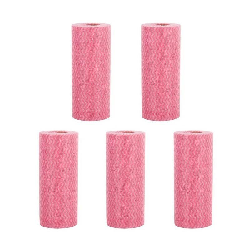 50PCS/Roll Disposable Cleaning Cloth Non-woven Multifunctional Self-cleaning Cloth Household Kitchen Dishwashing Window Car