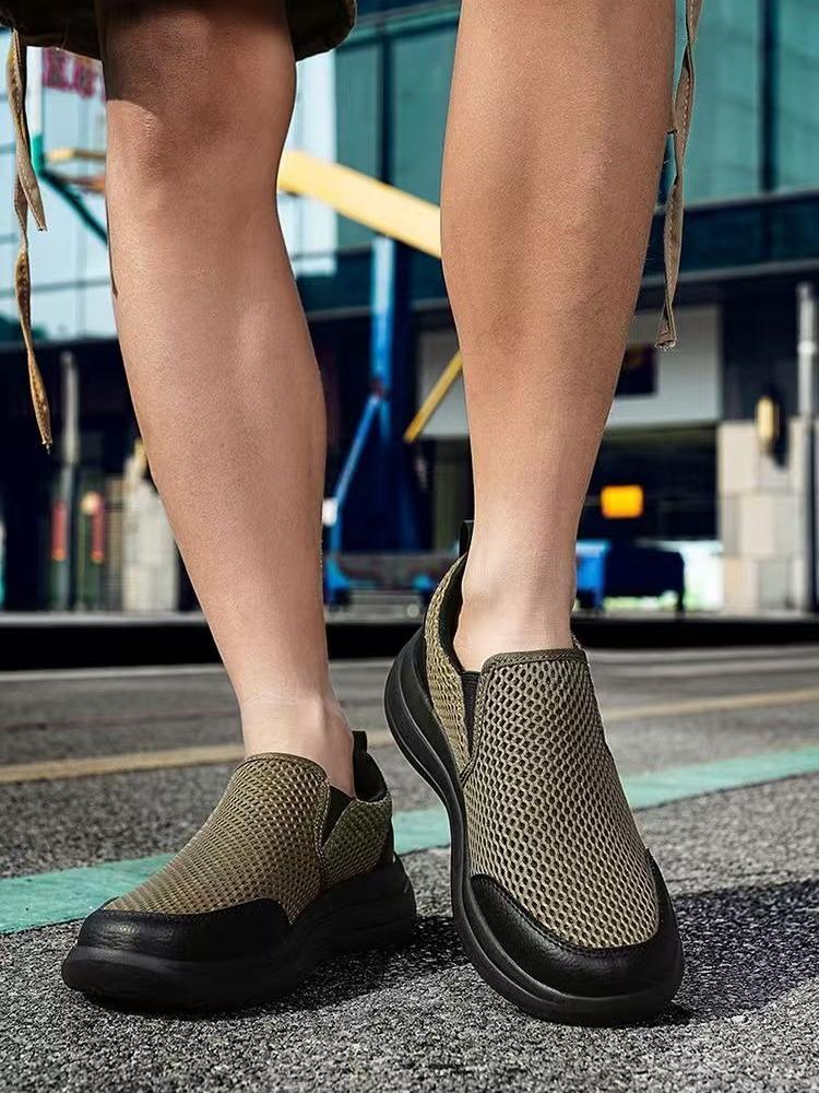 Fashion Male Shoe Slip-on Korean Style Breathable Running Sneakers Mesh Fashion 2025 In Promotion Without Leather New Men's Casual Shoes