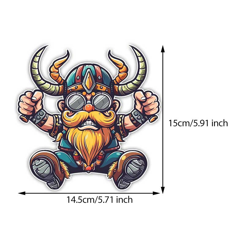 

Car Sticker Viking With Sunglasses Waterproof Vinyl Decals Auto Body Window Bumper Decor Motorcycle Helmet Stickers TM352 A-15cm Longest Side