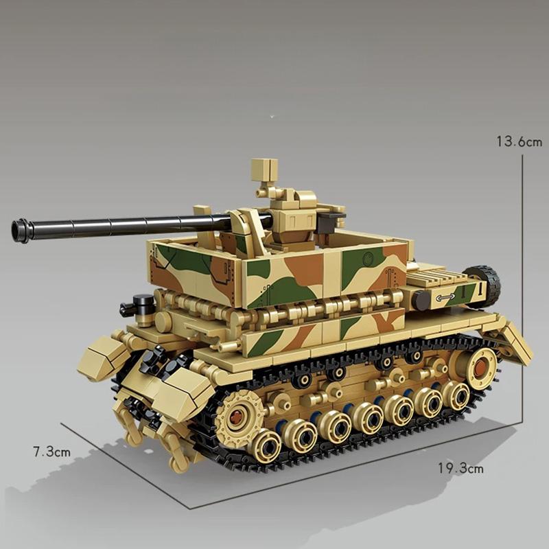 WW2 Classic Anti Tank Building Blocks Army Weapon Toys Military Armored Cars MOC Bricks Tank Model Adult Children New Year Christmas Gifts