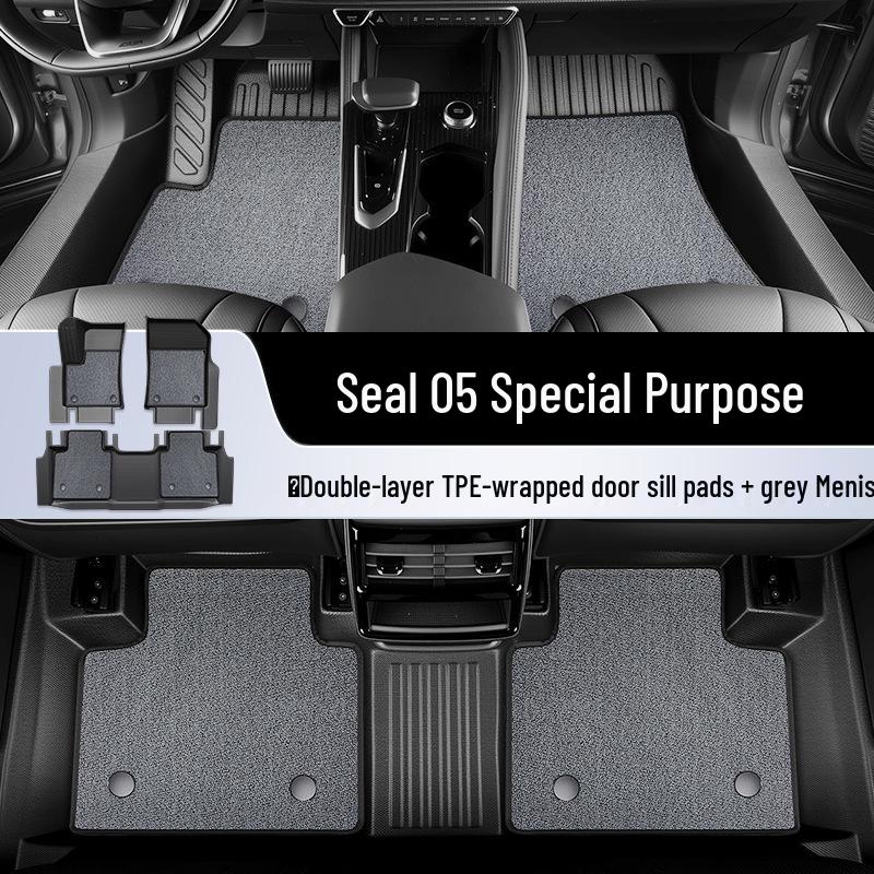 2025 BYD Seal 05DMi Full-Coverage TPE Car Floor Mats, 5-Piece Set.