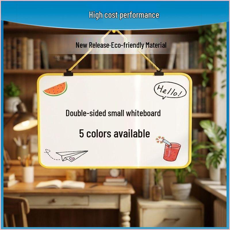 Desktop Double-Sided Magnetic Whiteboard, Easy to Write & Erase, for Office and Teaching.