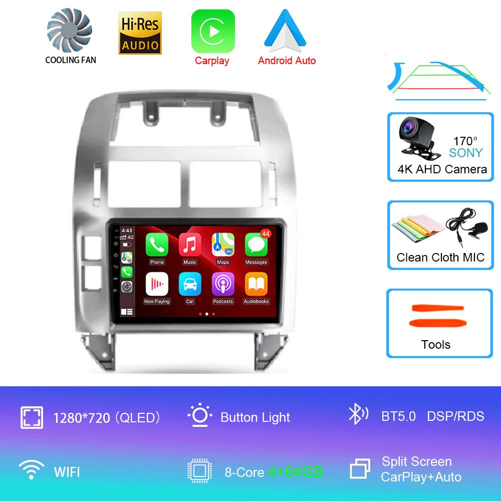 Android 14 For Volkswagen Polo Mk4 IV 4 2001 - 2009 Car Radio Video Player Navigation Stereo GPS No 2din 2 Din Dvd