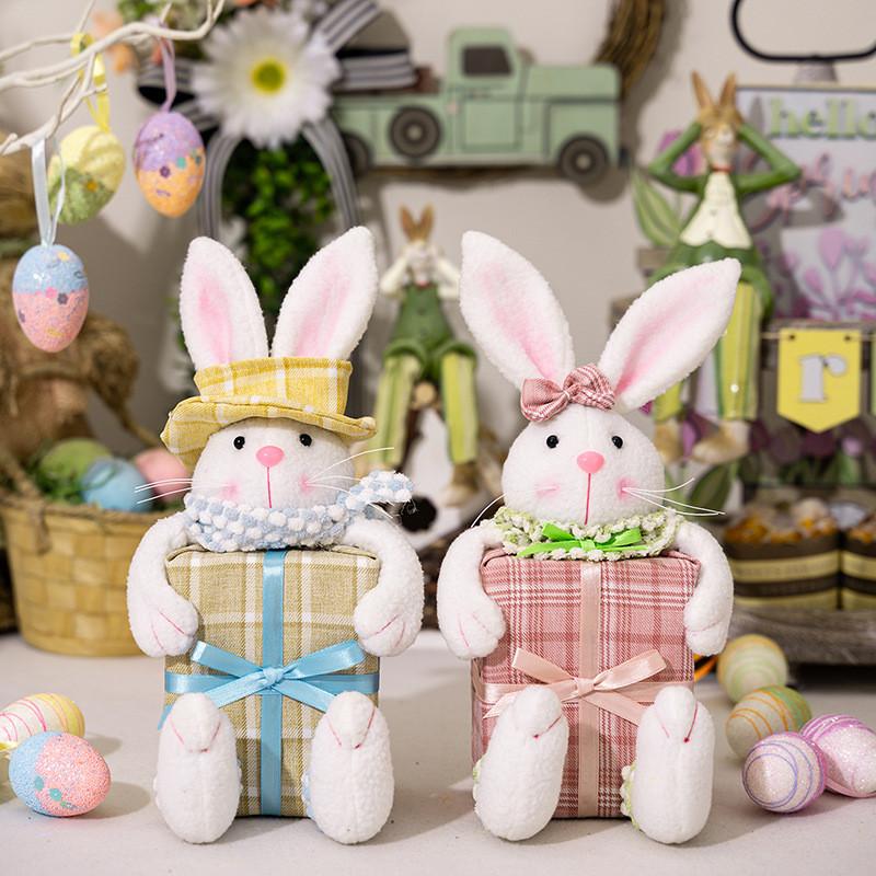 Bunny Easter Whimsical Plush Doll Gift Box For Unique Holiday Home Ideas Decor