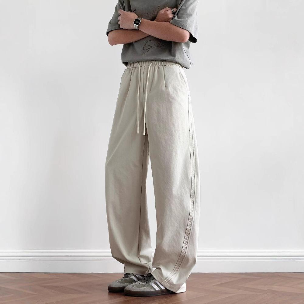 New Loose Casual Pants Men's Korean Version Trendy Versatile Pants Summer Thin Pendant Wide-leg Mopping Trousers