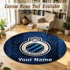 Round Rug Custom NameClub Brugge FC Pattern Non Slip Carpet Home Floor Decor