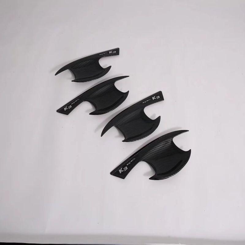 For Kia Forte Cerato K3 BD     ABS Carbon Fiber Door Handle Cover Door Bowl Trim Sticker Car Styling Accessories