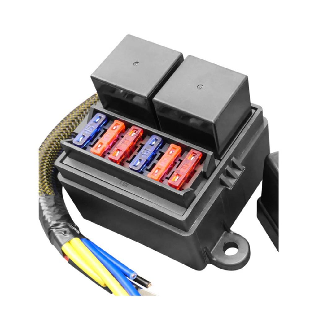 Pre-wired Setup Fuse Relay Box Two 4-pin 80A Relay Slots