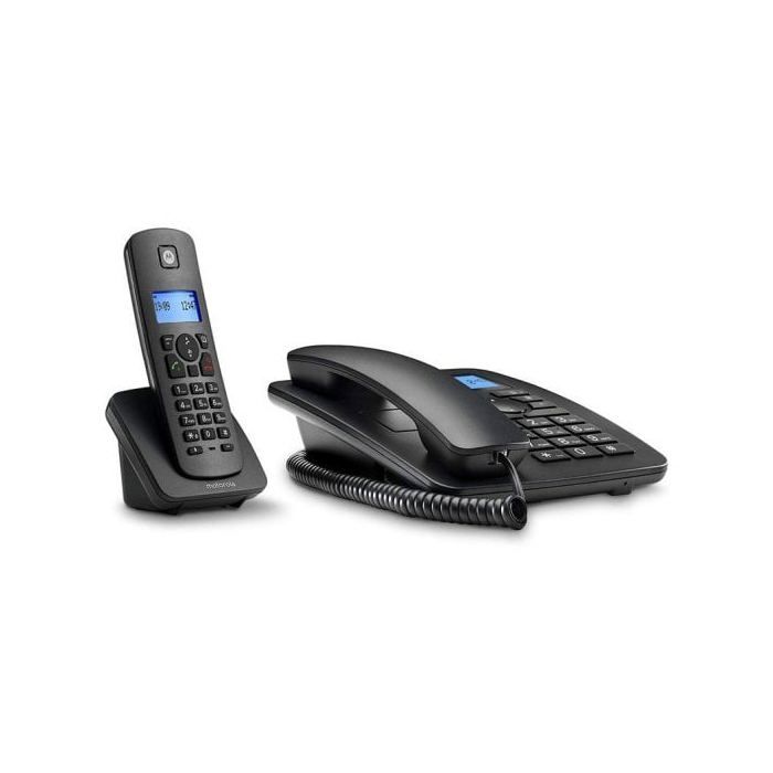 Téléphone fixe Motorola C4201 Combo DECT (2 pcs) Noir