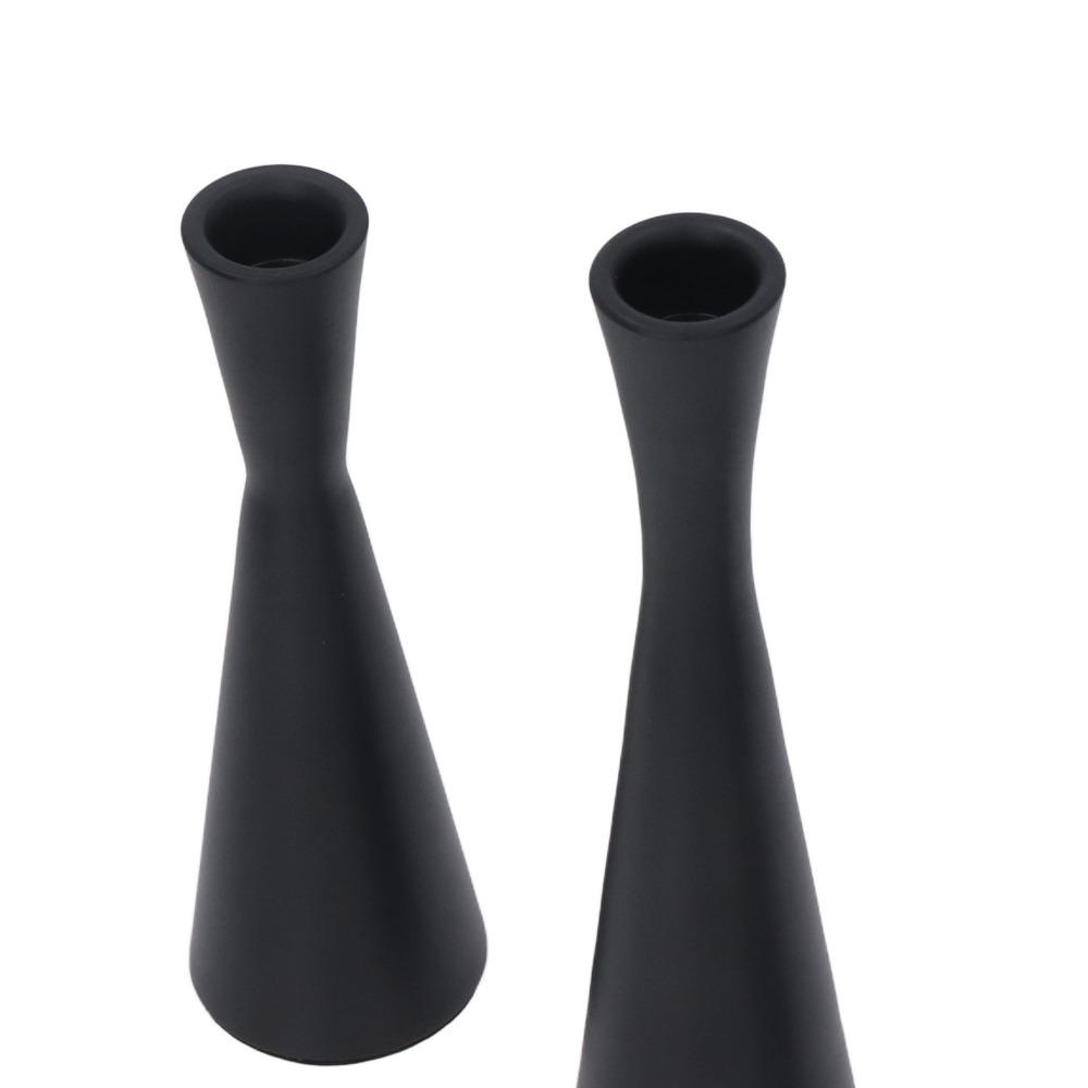 3PCS Conical Tapered Metal Candle Holders European Taper Candle Holders Home Decor Accent