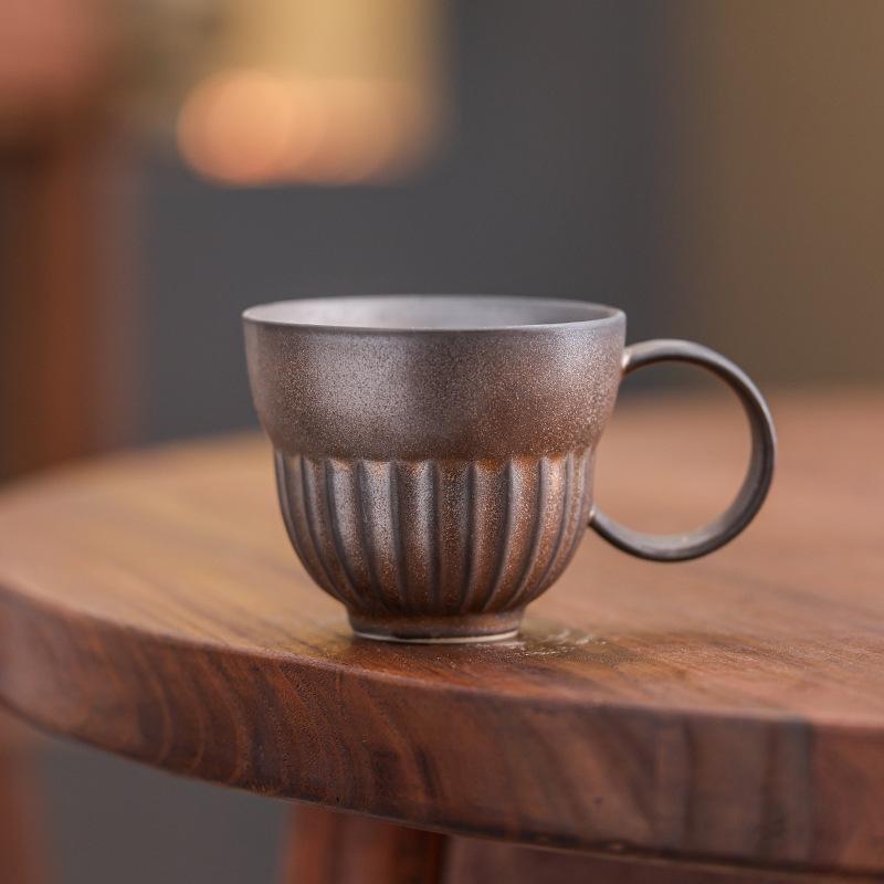 Nordic Ceramic Coffee Cup Latte Latte Flower Afternoon Tea Cup High Value Household Water Cup Mug