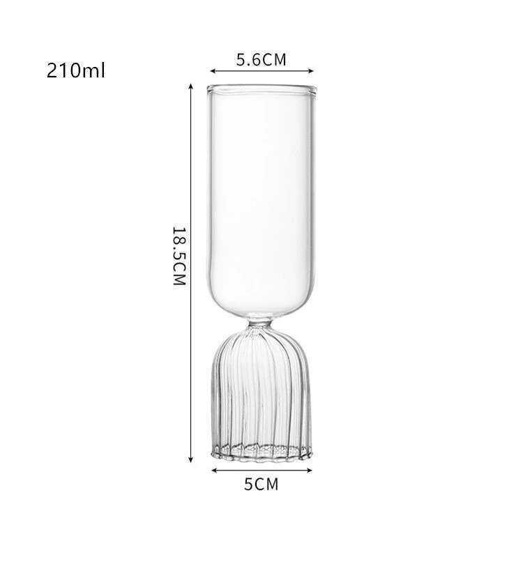 

New Kelp Skirt Cocktail Glass Cup Modern Minimalist Glassware Party Champagne Flutes Juice Drink Cup Beer Mug Breakfast Milk Cup 210ml