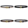 Ladies Leather Belt With Alphabet Alloy Buckle For Business Casual And Fashion Enhancing Style