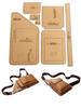 1 set Kit Artizanat din Piele DIY: Tipare pentru genți crossbody și genți de piept - Foi de piele ecologică și șabloane pentru genți bărbătești handmade