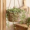 Fit for Courtyard Garden Hanging Planter Flowerpot Handmade Woven Basket Flower Holder Pot Plant Hangers Home Decoration
