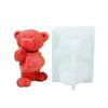 Little Bear Decoration Candle Silicone Mold Epoxy Standing Bear Candle Silicone Mold DIY Ornament Jewelry Making Tool