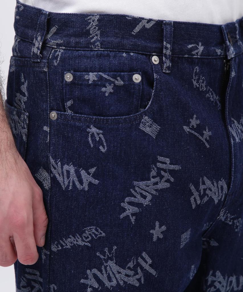 Avirex TAGGING JACQUARD DENIM Size PANTS, Men's, L, 367, Indigo, 783-4211002