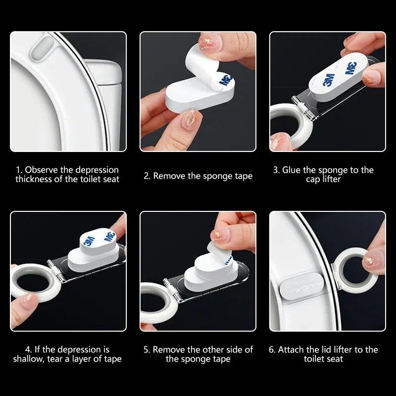 Multifunction Toilet Seat Lifter Toilet Lifting Device Avoid Touching Toilet Lid Handle Ring Shape Pot Seat Lifter Wc Accessorie