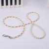 Stylish Luxury Pearls Beads Dog Harness Leash Fine Workmanship with Hanging Hook