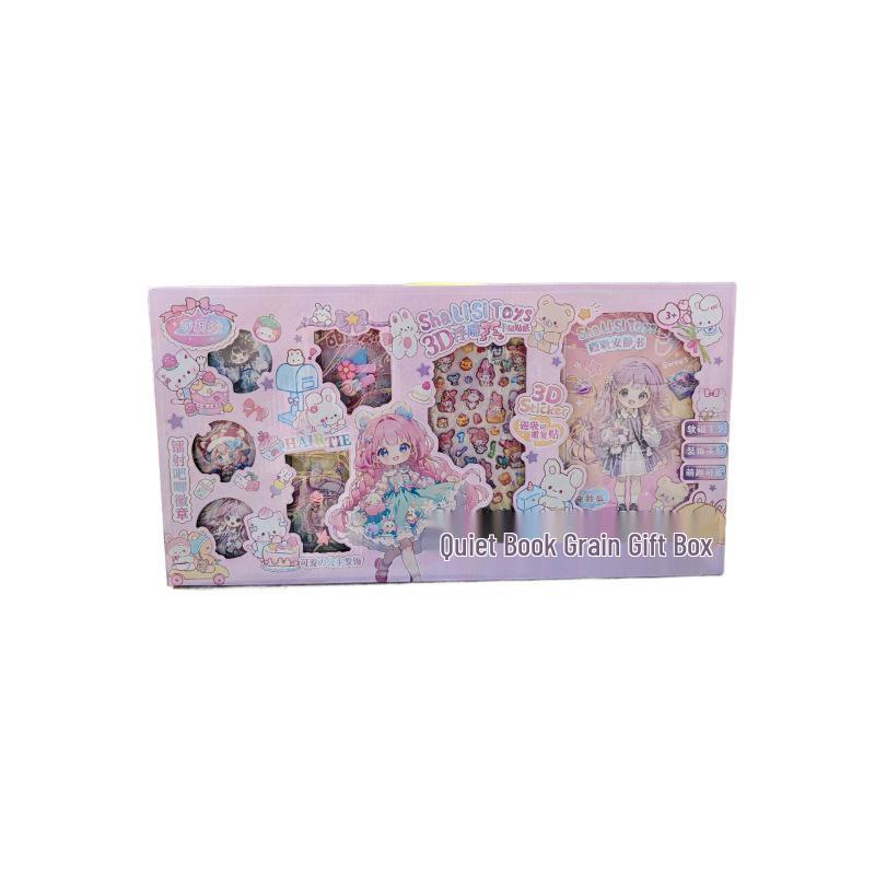 Girls' Hair Accessories & Sticker Gift Box - Perfect Birthday Gift for Primary School Role-Playing & DIY Fun