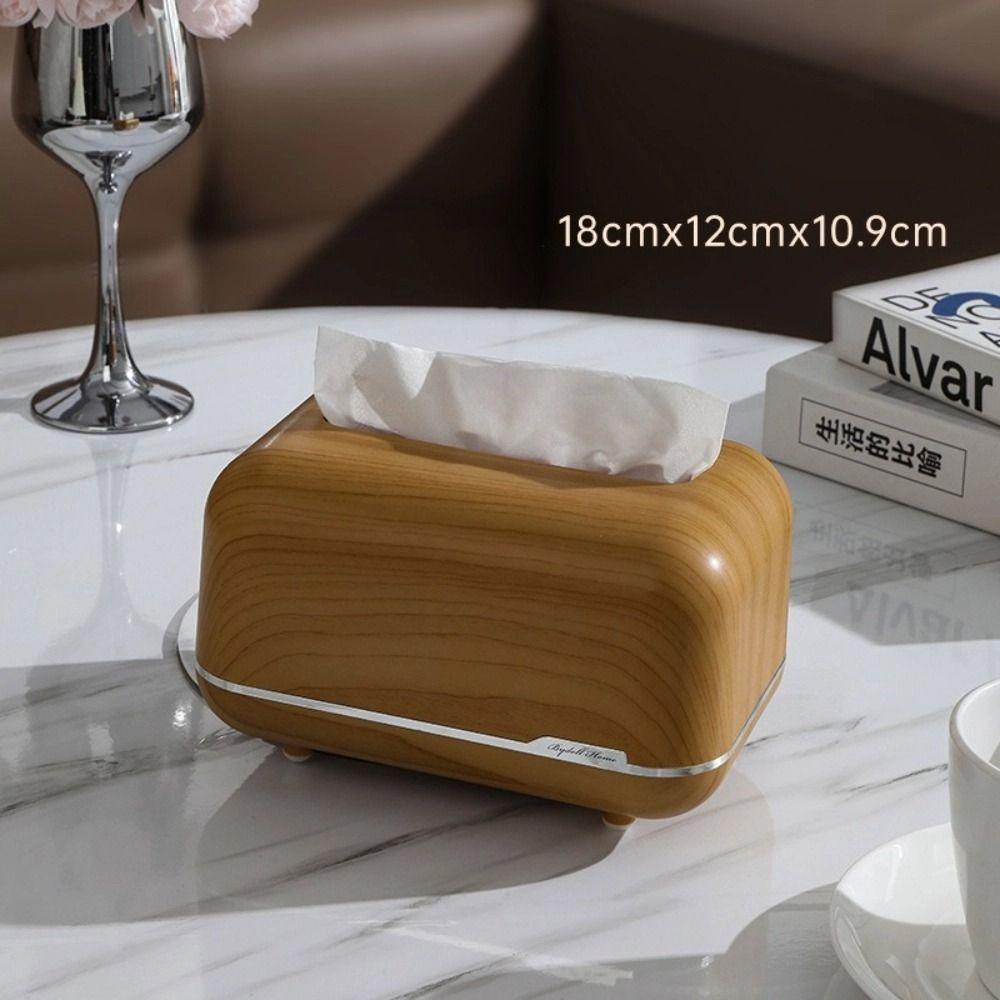 Large Capacity Tissue Box Spring-loaded Paper Dispenser Stylish Paper Container Living Room