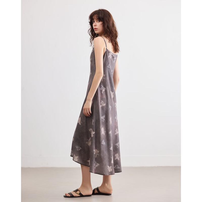 Elegant Summer Printed A-line Midi Cami Dress