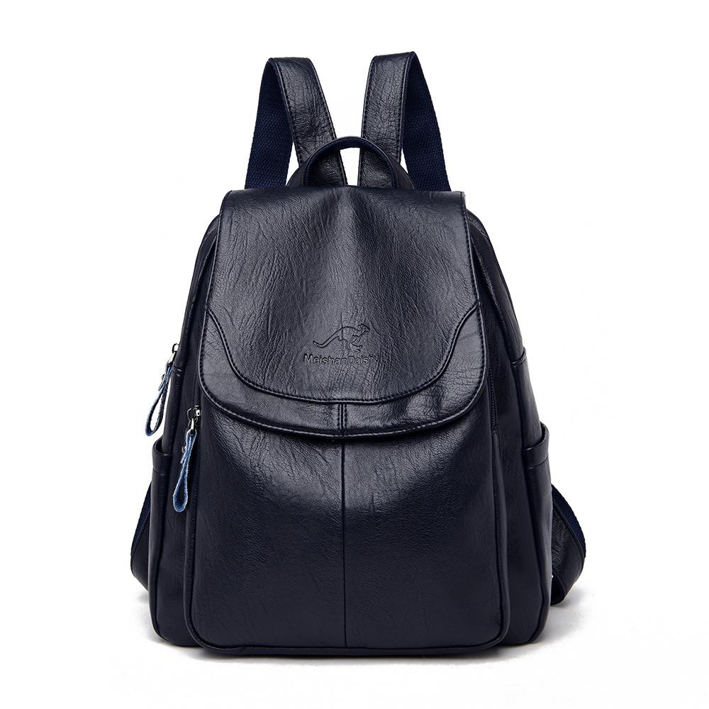 Summer 2023 Retro Women's Soft Leather Bag - Minimalist, Casual, Large Capacity for Middle-Aged Moms
