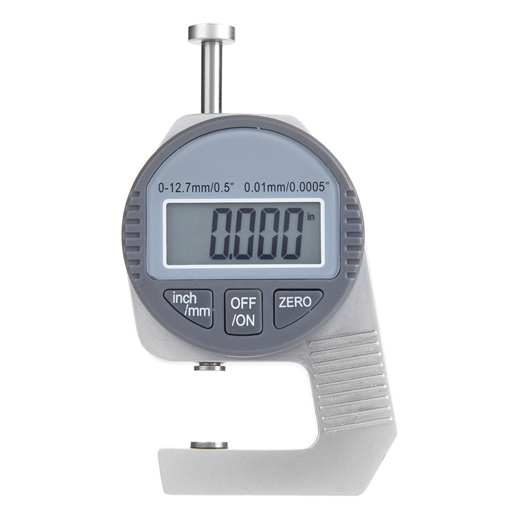Digital LCD Readout Percentile Thickness Gauge 0 12.7mm 0.5  0.01mm   0.0005  Flat Measure Head
