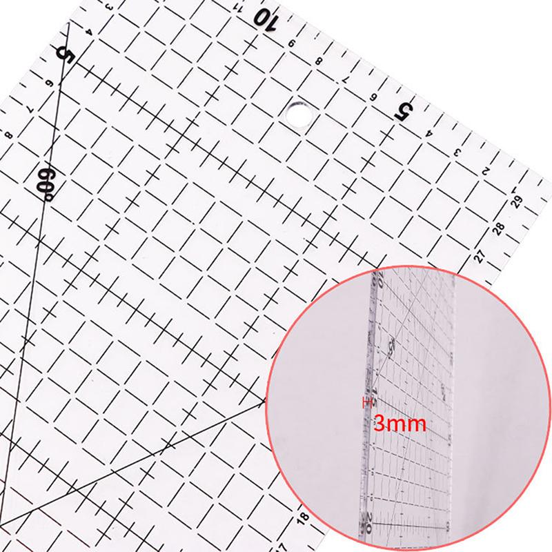 Patchworkové pravítko 30 * 15 cm Prošívací nástroje Vysoce kvalitní akrylové transparentní pravítko