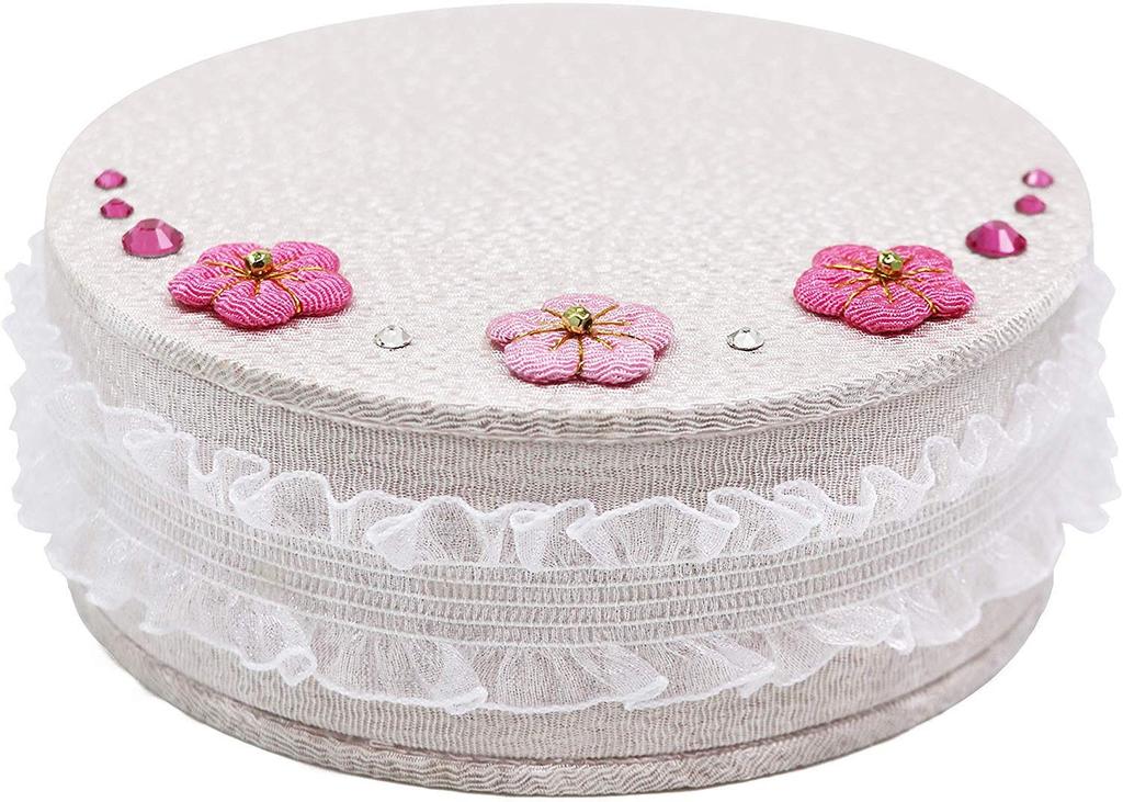 Osaka Choseido Compact Mini Hina Dolls with Name Engraving and Wooden Plaque Chirimen Fabric Hina Dolls Hina (Hina Dolls) (Shipped Separately) -