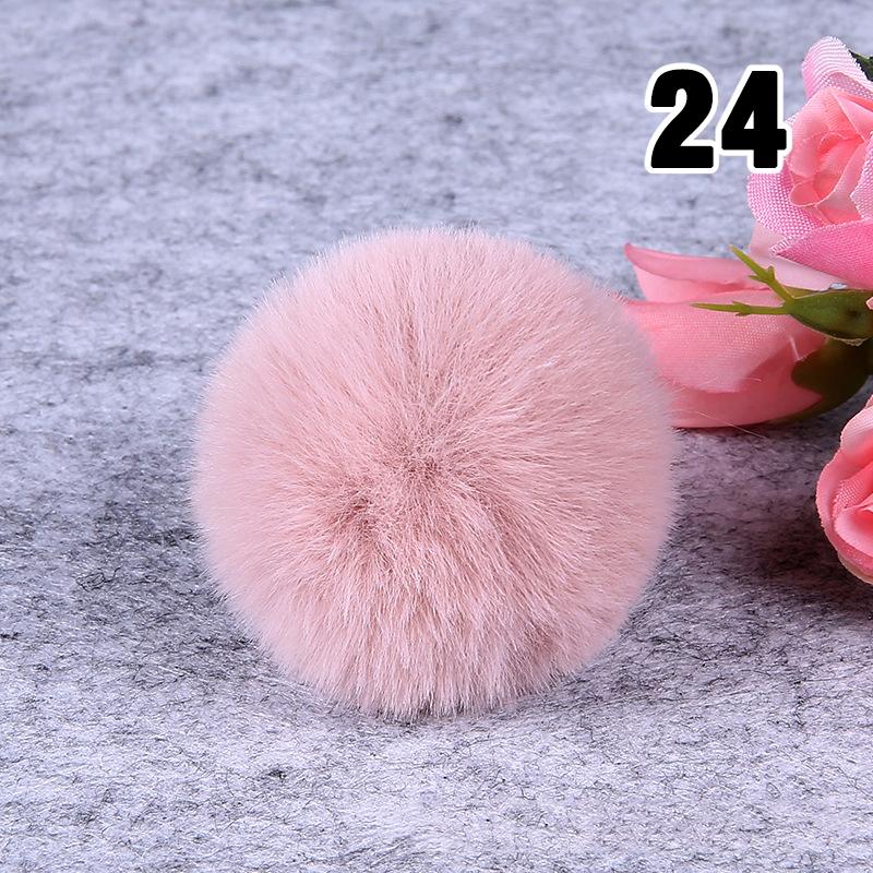 20PCS Imitation Rabbit Fur Ball Handmade Clothing Bag Decoration Artificial Fluffy Soft Pompons Colorful Balls for DIY Keychain